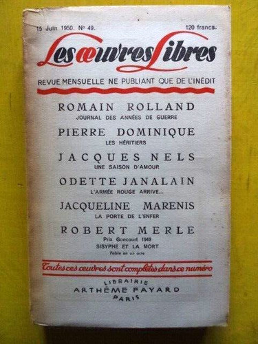 Revue les oeuvres libres - les, 49