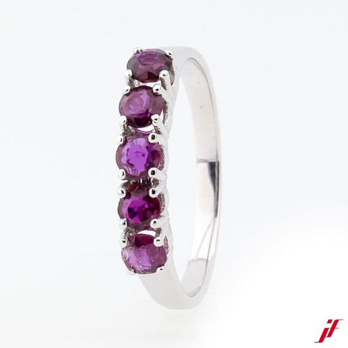 Bague 14k blanc rubis - blanc, 5