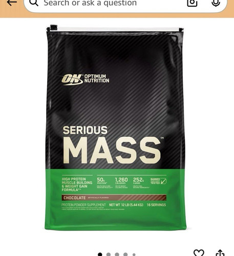 Optimum nutrition serious mass - optimum,