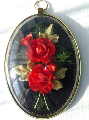 Ancien cadre verre bombé - cadre,