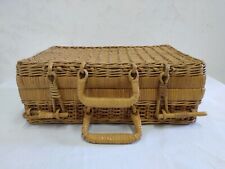 Boîte En Osier Vintage / Valise En Osier