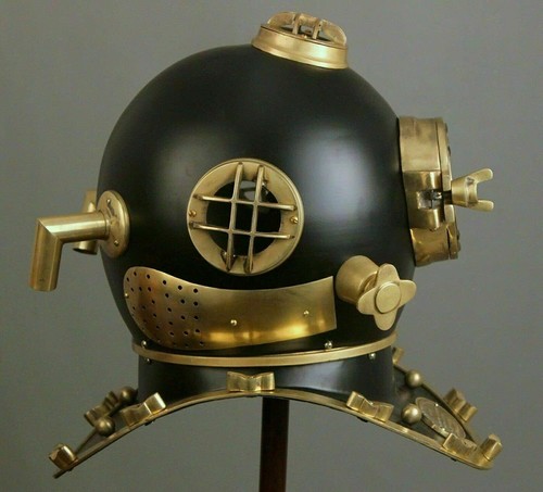 Casque plongée navy - casque, de