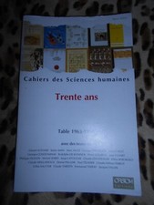 Cahiers des Sciences Humaines
