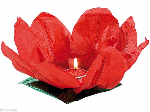Rose porte bonheur avec bougie - rose,