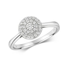 Bague Femme Pavage Or Blanc 9
