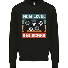 Nouveau Sweatshirt Jumper Pour Maman Niveau Débloqué Bébé Né