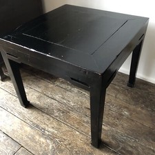 Elégante table basse carrée CFOC , en bois Laqué  Noir, 70's