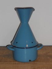 VINTAGE - Ancien inhalateur en tôle émaillée bleue - Déco rétro