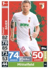 016 FC AUGSBURG - BAIER DANIEL - GERMANY CARD TOPPS BUNDESLIGA 2019