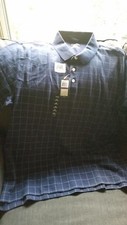 NWT - Izod Windward Polo Blue Checked - XXL
