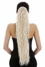 Postiche Tresse Très Long Bouclé Boucle de Crêpe Méga Volume Blond Clair