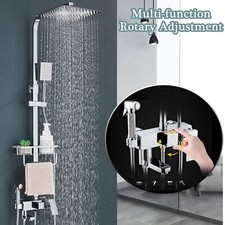 Colonne de Douche hydromassante Réglable en Hauteur Colonne de Douche Chrome