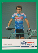 CYCLISME carte cycliste MORENO ARGENTIN équipe GEWISS BIANCHI 1988 signée