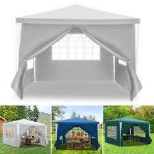 Abris ou Tonnelle de Jardin 3x3m Pliable avec portes et fenêtres blanc