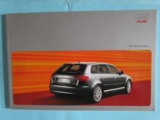 CATALOGUE BROCHURE  AUDI A3  1.9 TDI, 2.0 TDI, 3.2 QUATTRO SPORTBACK 2004
