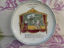 Ancienne Assiette Theatre de Guignol guignol La Favorite  Choisy  HB & C faience