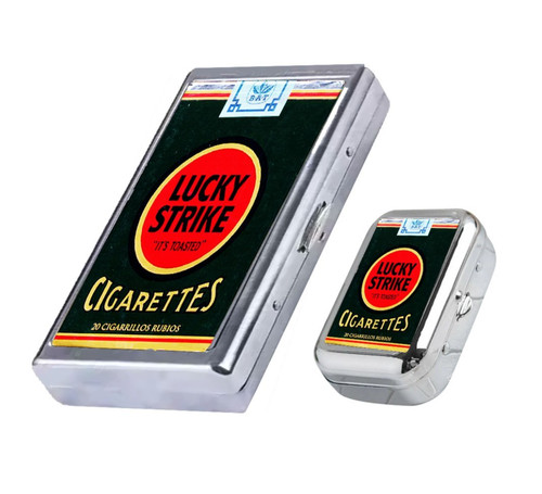 Cigarette case and ashtray set