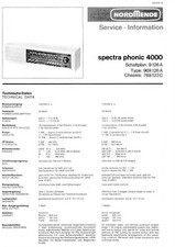 Service Manuel D'Instructions pour Nordmende Spectra Phonic 4000 9.162 A