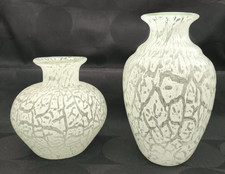 Vases verre épais motifs - verre,