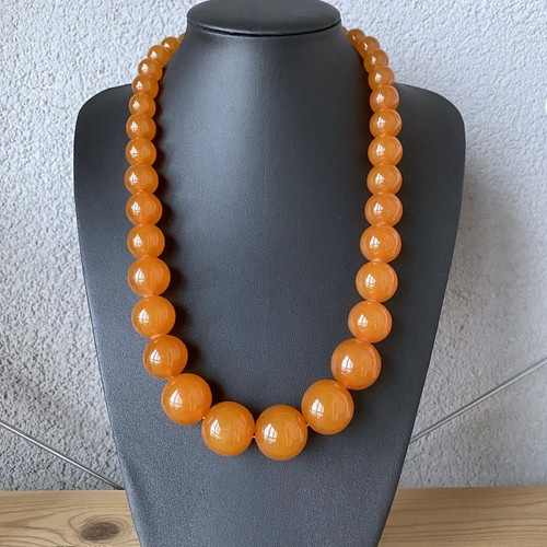 Collier ancien ambre rond - ancien,