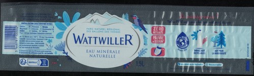 France etiquette eau minérale - france,