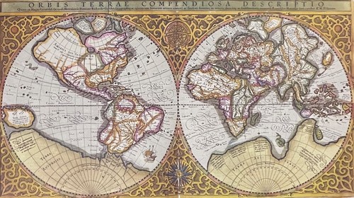 Planisphère carte monde - du,