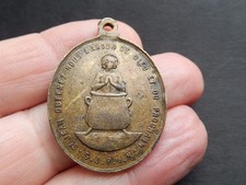 MEDAILLE SAINT JEAN L EVANGELISTE MARTYR CHAUDRON HUILE CALVAIRE VOTRE MERE FILS