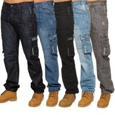 Enzo Hommes Combat Jean Cargo