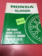 Honda XL250R XLR 250 ( C ) 1982 supplément revue technique moto manuel atelier