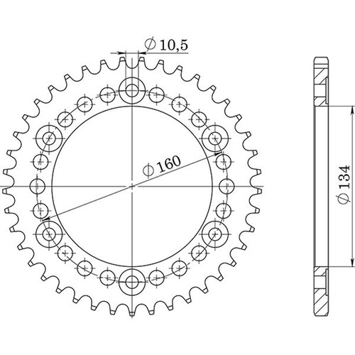 Couronne aluminium pas 520 - aluminium,