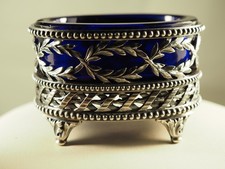 SALIERE SALERON ANCIEN ARGENT MASSIF ODIOT ANTIQUE SILVER SIGNED SALE CELLAR