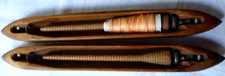 2 navettes bois anciennes métier à tisser 52 x6,5x5 cm signées Ferrand, bon état