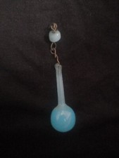 Petite pampille en opaline bleue pour Lustre
