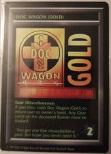 DOC WAGON GOLD Gear SHADOWRUN Uncommun Card ccg Tcg Oop