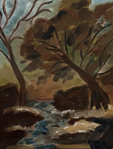 Tableau paysage huile sur - tableau,