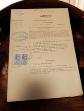 Document ancien vintage arrêté préfectoral Marseille Bouches-du-Rhône 1930-1940
