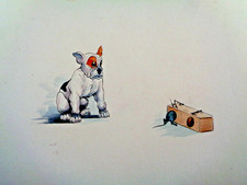 DE BADTS DE CUGNAC .Plume encre noir & couleur. vers 1926.planche. 35x 26 cm