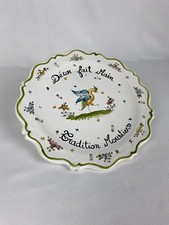 Jolie Assiette Décor fait main Tradition Moustiers – Objet ancien