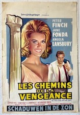 IN THE COOL OF THE DAY (1963) JANE FONDA - Belgian poster 14x21