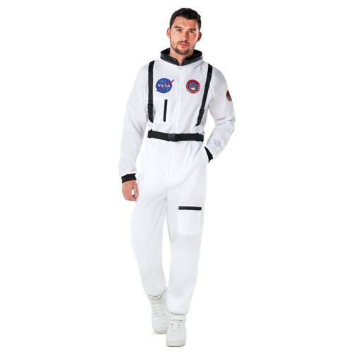 Men white astronaut costume - white,