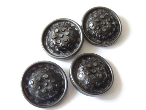 Grands boutons vintage noirs - grands,
