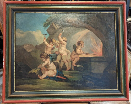 Cupidons dans forge de - dans, la