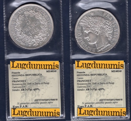 Francs cérès 1849 paris - cérès, a