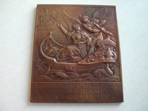 Plaque bronze exposition - bronze,
