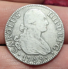 #1413-7 ~ Espagne - 2 Reales 1799 - Carlos IV - Madrid