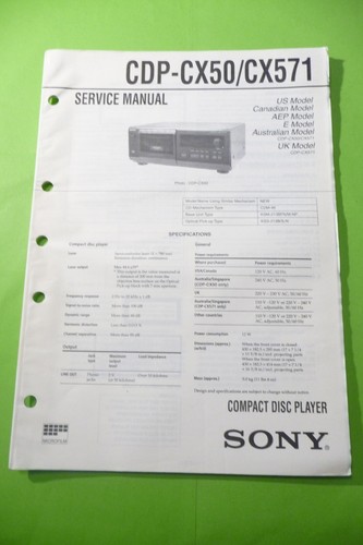 Manuel service pour sony - pour,