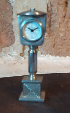 Horloge miniature pendulette pendule métal vintage lampadaire