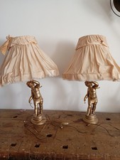 Ancienne Paire De Lampe,  Ange Chérubins, Angelo, Abat Jour,Art Deco  Voir 📸📸