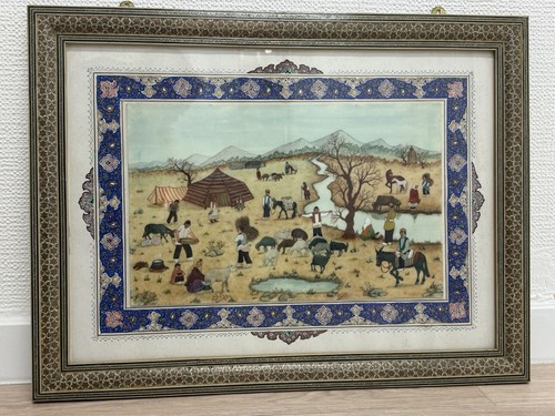 Ancien beau tableau perse - ancien,