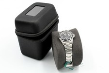 Housse Montres Tissu Noir Montre Boîtier Anti-rayures Rembourré Voyage Boîtier